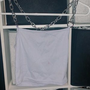 Light purple chain strap tank top